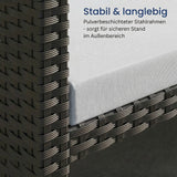Gartenmöbel Set Lounge Möbel Outdoor Gartenlounge Outdoor-Sofa Polyrattan | Mit Couchtisch & gemütlichen Polstern | Für Terrasse, Balkon oder Garten | 180x120x72 cm (BxTxH)