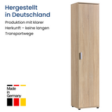 Schmaler Mehrzweckschrank 40 cm breit mit 1 Tür & 4 Einlegeböden | Universalschrank Haushaltsschrank für Haushalt, Flur, Büro oder Schlafzimmer | 40x35x184 cm (BxTxH)