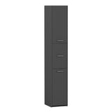 Badezimmerschrank, Badschrank, Badregal | 3 Türen 5 Einlegeböden & 2 Türen 5 Einlegeböden | Funktional & langlebig | 30x30x170 cm (BxTxH)