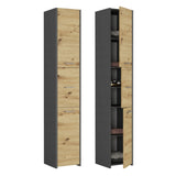 Badezimmerschrank, Badschrank, Badregal | 3 Türen 5 Einlegeböden & 2 Türen 5 Einlegeböden | Funktional & langlebig | 30x30x170 cm (BxTxH)