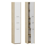 Badezimmerschrank, Badschrank, Badregal | 3 Türen 5 Einlegeböden & 2 Türen 5 Einlegeböden | Funktional & langlebig | 30x30x170 cm (BxTxH)