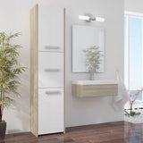 Badezimmerschrank, Badschrank, Badregal | 3 Türen 5 Einlegeböden & 2 Türen 5 Einlegeböden | Funktional & langlebig | 30x30x170 cm (BxTxH)
