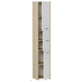Badezimmerschrank, Badschrank, Badregal | 3 Türen 5 Einlegeböden & 2 Türen 5 Einlegeböden | Funktional & langlebig | 30x30x170 cm (BxTxH)
