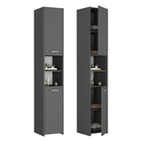 Badezimmerschrank, Badschrank, Badregal | 3 Türen 5 Einlegeböden & 2 Türen 5 Einlegeböden | Funktional & langlebig | 30x30x170 cm (BxTxH)