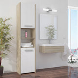 Badezimmerschrank, Badschrank, Badregal | 2 Türen, 1 Einlegeboden | Funktional & langlebig | 40x30x170 cm (BxTxH)