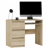 Computertisch, Schreibtisch klein, Schreibtisch mit Schubladen | 96x50x76 cm (BxTxH) | Linken und Rechten Seite Schubladen