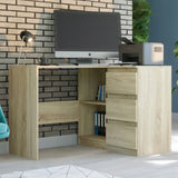 Eckschreibtisch mit Stauraum, Ecktisch, Schreibtisch L-Form | 112x87x76 cm (BxTxH) | Linken und Rechten Seite Schubladen