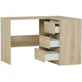 Eckschreibtisch mit Stauraum, Ecktisch, Schreibtisch L-Form | 112x87x76 cm (BxTxH) | Linken und Rechten Seite Schubladen