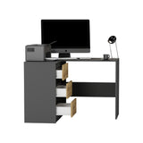 Eckschreibtisch mit Stauraum, Ecktisch, Schreibtisch L-Form | 112x87x76 cm (BxTxH) | Linken und Rechten Seite Schubladen