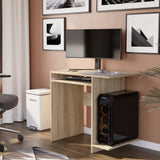 Computertisch, kleiner Schreibtisch, Arbeitstisch | Mit Tastaturablage und Stauraum | Stabil & pflegeleicht | 80x50x75 cm (BxTxH)