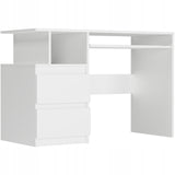 Schreibtisch mit Schubladen, Computertisch, Arbeitstisch | 2 Schubladen, Tastaturablage, ergonomisch | 114x50x135 cm (BxTxH)