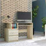 Schreibtisch mit Schubladen, Computertisch, Arbeitstisch | 2 Schubladen, Tastaturablage, ergonomisch | 114x50x135 cm (BxTxH)