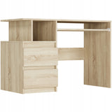 Schreibtisch mit Schubladen, Computertisch, Arbeitstisch | 2 Schubladen, Tastaturablage, ergonomisch | 114x50x135 cm (BxTxH)