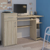 Büro schreibtisch, Schreibtisch mit Schublade, Computertisch | 1 Schublade, 1 Tür, Tastaturablage, PC-Fach | 120x50x76 cm (BxTxH)