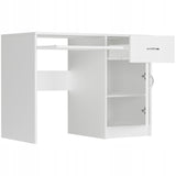 Schreibtisch klein, Computertisch, Home Office Schreibtisch | 1 Schublade, 1 Tür, Tastaturablage | 100x50x76 cm (BxTxH)