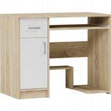 Kleiner Tisch, Schreibtisch mit Schublade, Computertisch | 1 Schublade, 1 Tür, Tastaturablage, PC-Fach | 90x50x73 cm (BxTxH)