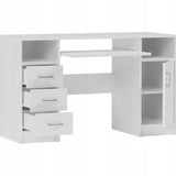 Arbeitstisch, Schreibtisch mit Schubladen, Computertisch | 3 Schubladen, 1 Tür, Tastaturablage | 120x50x73 cm (BxTxH)