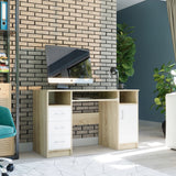 Arbeitstisch, Schreibtisch mit Schubladen, Computertisch | 3 Schubladen, 1 Tür, Tastaturablage | 120x50x73 cm (BxTxH)