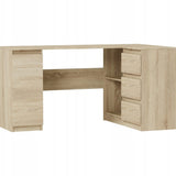 Eckschreibtisch mit Stauraum, Ecktisch, Schreibtisch L-Form | 3 Schubladen, 1 Tür, 1 Einlegeboden | 150x87x76 cm (BxTxH)