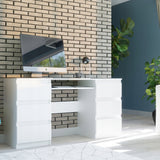 Ecktisch, Computertisch, Schreibtisch mit Schubladen | 6 Schubladen, Tastaturablage | 140x50x76 cm (BxTxH)