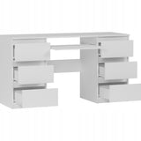 Ecktisch, Computertisch, Schreibtisch mit Schubladen | 6 Schubladen, Tastaturablage | 140x50x76 cm (BxTxH)