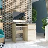 Kleiner Tisch, Computertisch, Eckschreibtisch | 1 Schublade, 1 Tür, Tastaturablage | 96x50x76 cm (BxTxH)