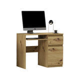 Kleiner Tisch, Computertisch, Eckschreibtisch | 1 Schublade, 1 Tür, Tastaturablage | 96x50x76 cm (BxTxH)