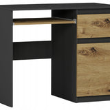 Kleiner Tisch, Computertisch, Eckschreibtisch | 1 Schublade, 1 Tür, Tastaturablage | 96x50x76 cm (BxTxH)