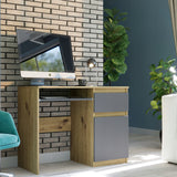 Kleiner Tisch, Computertisch, Eckschreibtisch | 1 Schublade, 1 Tür, Tastaturablage | 96x50x76 cm (BxTxH)