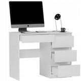 Kleiner Schreibtisch, Computertisch, Schreibtisch mit Schubladen | 4 Schubladen | 96x50x76 cm (BxTxH)