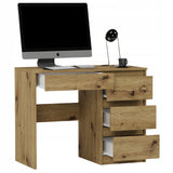 Kleiner Schreibtisch, Computertisch, Schreibtisch mit Schubladen | 4 Schubladen | 96x50x76 cm (BxTxH)