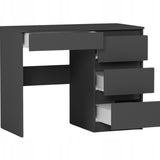 Kleiner Schreibtisch, Computertisch, Schreibtisch mit Schubladen | 4 Schubladen | 96x50x76 cm (BxTxH)