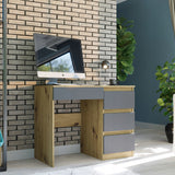 Kleiner Schreibtisch, Computertisch, Schreibtisch mit Schubladen | 4 Schubladen | 96x50x76 cm (BxTxH)