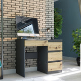 Kleiner Schreibtisch, Computertisch, Schreibtisch mit Schubladen | 4 Schubladen | 96x50x76 cm (BxTxH)