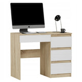Kleiner Schreibtisch, Computertisch, Schreibtisch mit Schubladen | 4 Schubladen | 96x50x76 cm (BxTxH)