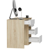 Kleiner Schreibtisch, Computertisch, Schreibtisch mit Schubladen | 4 Schubladen | 96x50x76 cm (BxTxH)