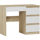 Kleiner Schreibtisch, Computertisch, Schreibtisch mit Schubladen | 4 Schubladen | 96x50x76 cm (BxTxH)