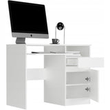 Schreibtisch mit Schublade, Computertisch, Schreibtisch | 1 Schublade, 1 Tür, 1 Tastaturablage | 96x50x76 cm (BxTxH)