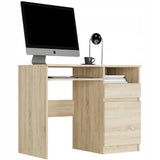 Schreibtisch mit Schublade, Computertisch, Schreibtisch | 1 Schublade, 1 Tür, 1 Tastaturablage | 96x50x76 cm (BxTxH)