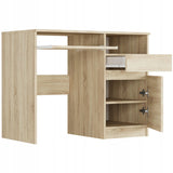 Schreibtisch mit Schublade, Computertisch, Schreibtisch | 1 Schublade, 1 Tür, 1 Tastaturablage | 96x50x76 cm (BxTxH)