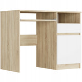 Schreibtisch mit Schublade, Computertisch, Schreibtisch | 1 Schublade, 1 Tür, 1 Tastaturablage | 96x50x76 cm (BxTxH)