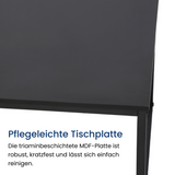 Couchtisch, Beistelltisch, Wohnzimmertisch, Tisch Couch | Mit Ablage und pulverbeschichtetem Metallrahmen | Pflegeleicht & robust | 102x52x42 cm (BxTxH) | Schwarz