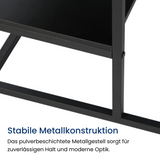 Couchtisch, Beistelltisch, Wohnzimmertisch, Tisch Couch | Mit Ablage und pulverbeschichtetem Metallrahmen | Pflegeleicht & robust | 102x52x42 cm (BxTxH) | Schwarz