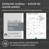 Couchtisch, Beistelltisch, Wohnzimmertisch, Tisch Couch | Mit Ablage und pulverbeschichtetem Metallrahmen | Pflegeleicht & robust | 102x52x42 cm (BxTxH) | Schwarz