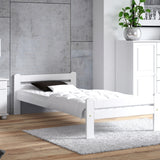 Bett, Bettrahmen, Einzelbett, Holzbett | Massivholz Kiefer | Stabil & Langlebig | erhältlich in 90x200, 120x200, 140x200 und 160x200 cm