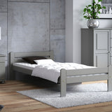 Bett, Bettrahmen, Einzelbett, Holzbett | Massivholz Kiefer | Stabil & Langlebig | erhältlich in 90x200, 120x200, 140x200 und 160x200 cm
