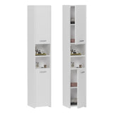 Badezimmerschrank, Badschrank, Badregal | 2 Türen, 1 Einlegeboden | Funktional & langlebig | 40x30x170 cm (BxTxH)