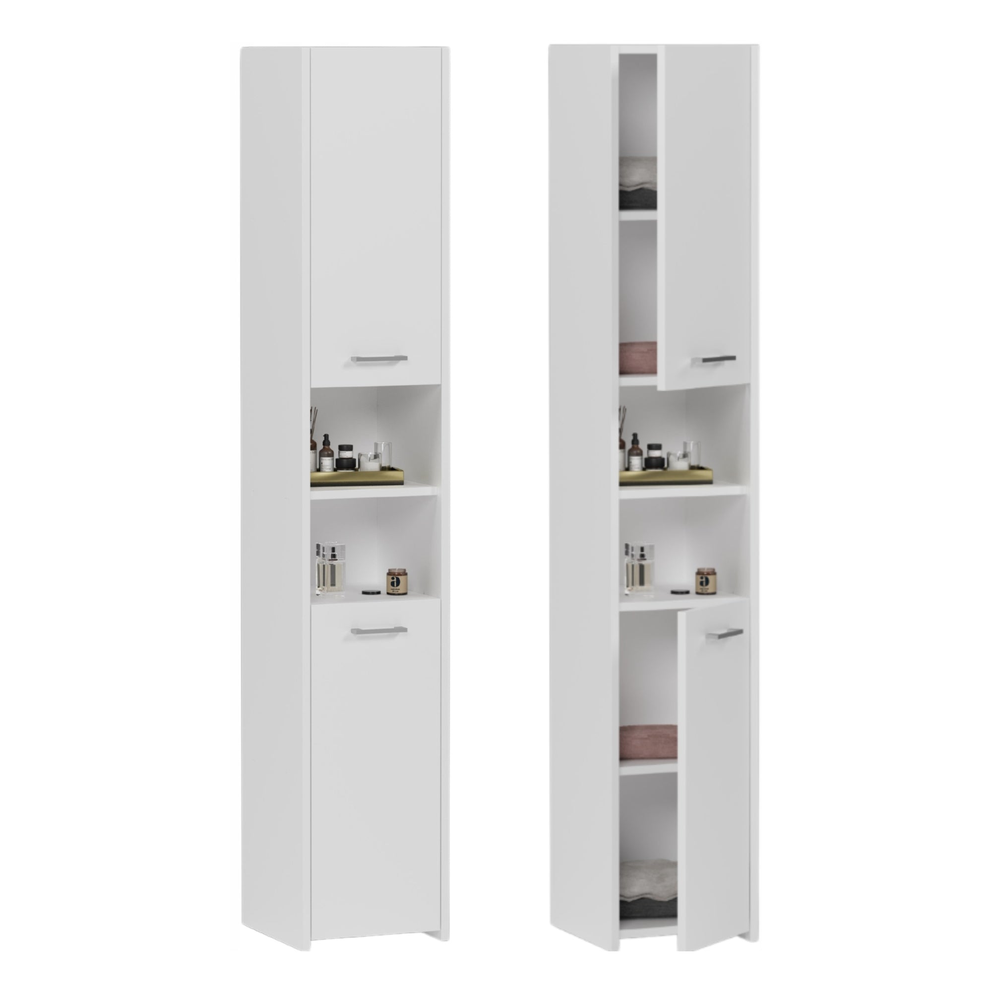Badezimmerschrank, Badschrank, Badregal | 2 Türen, 1 Einlegeboden