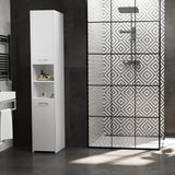 Badezimmerschrank, Badschrank, Badregal | 2 Türen, 1 Einlegeboden | Funktional & langlebig | 40x30x170 cm (BxTxH)