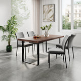 Esszimmerset mit 4 Stühlen Tisch Küchentisch & Esszimmerstühle 4er set Esszimmertisch | moderne Essgruppe | Maße Tisch: 140x80 cm | Set Esstisch + 4 Stühle